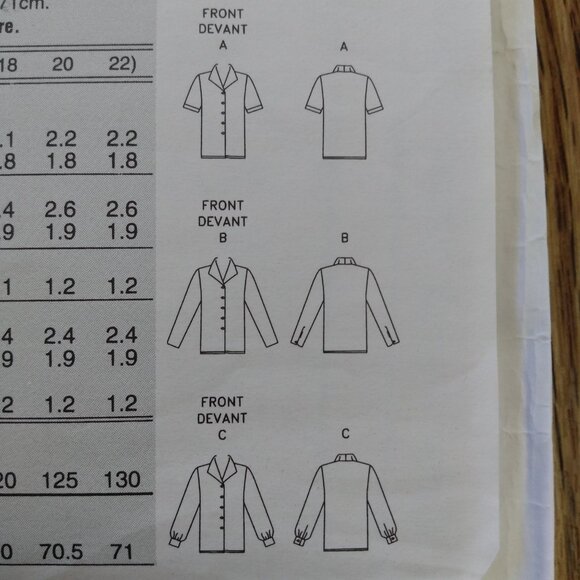 Vintage Vogue Blouse Shirt Sewing Pattern 6-10 UNCUT 9039 90s - Picture 12 of 14